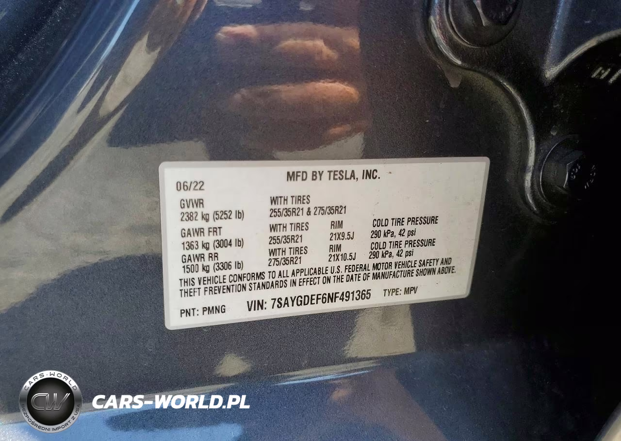 2022 Tesla Model Y VIN:7SAYGDEF6NF491365 - 13