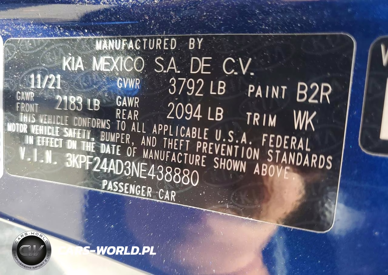 2022 Kia Forte Lxs VIN:3KPF24AD3NE438880 - 12