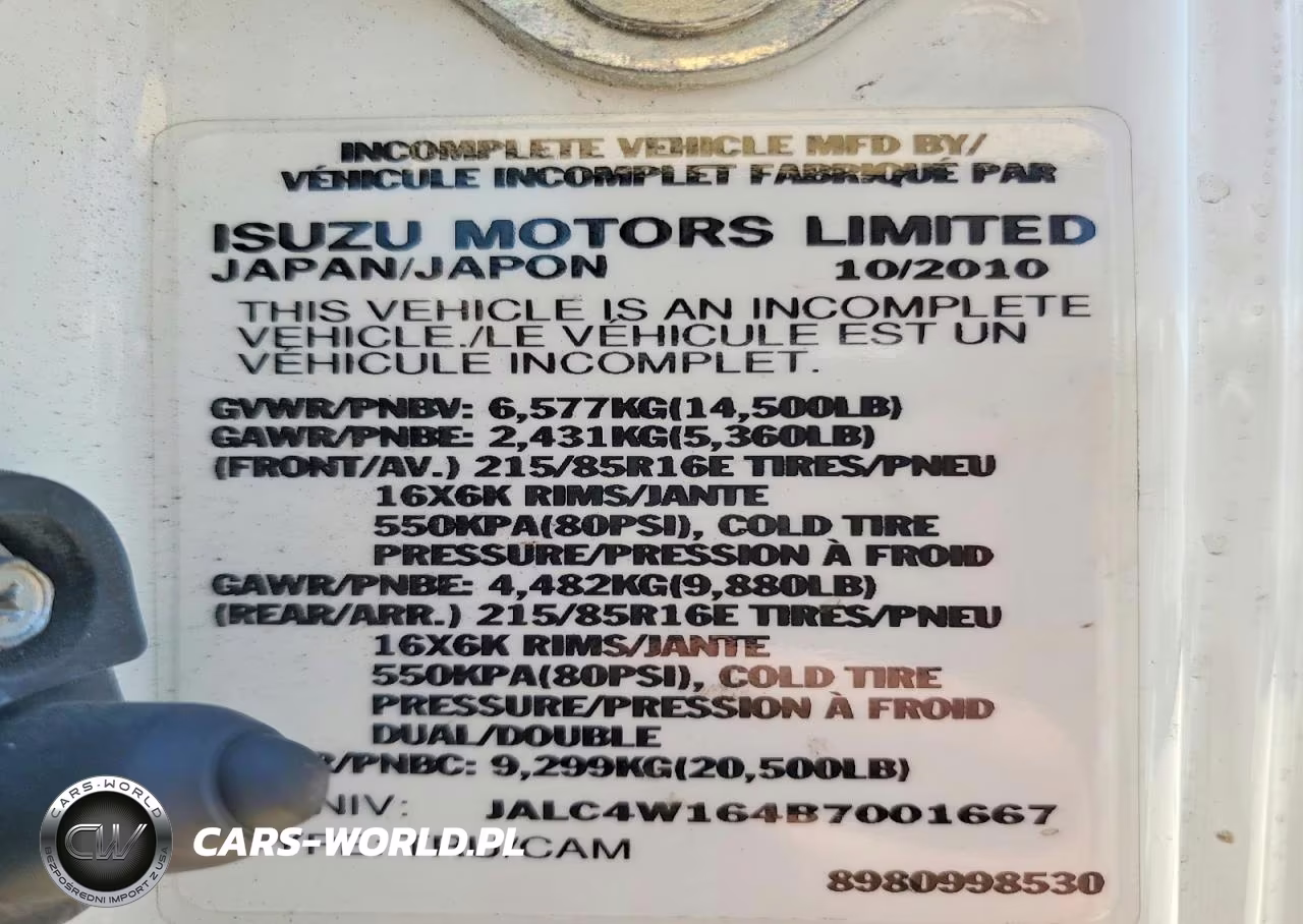 2011 Isuzu Npr VIN:JALC4W164B7001667 - 13