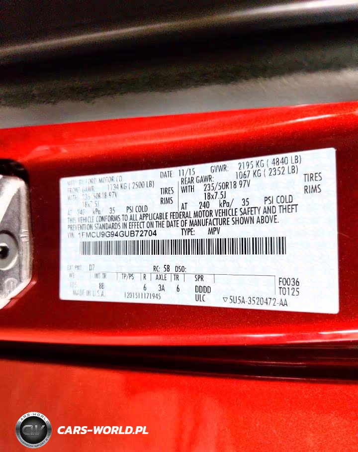 2016 Ford Escape Se VIN:1FMCU9G94GUB72704 - 14