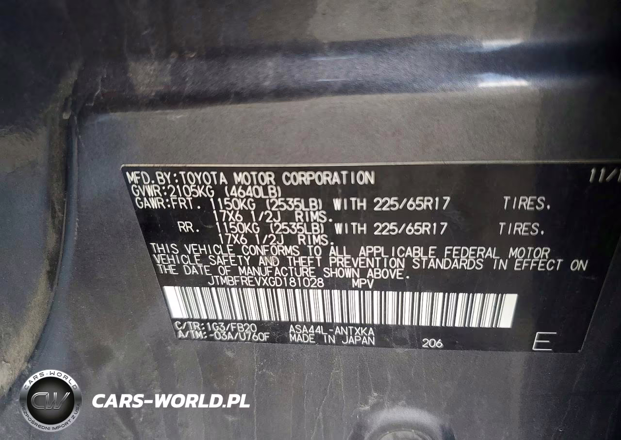 2016 Toyota Rav4 Le VIN:JTMBFREVXGD181028 - 13