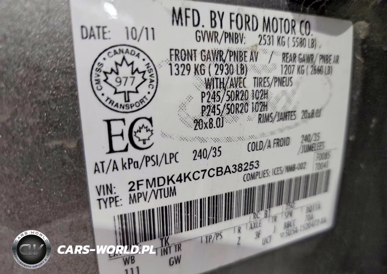 2012 Ford Edge Limited VIN:2FMDK4KC7CBA38253 - 13