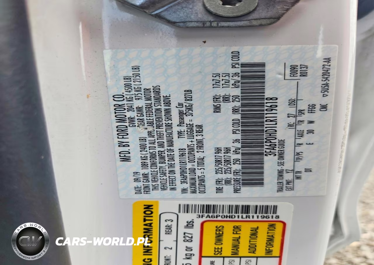 2020 Ford Fusion Se VIN:3FA6P0HD1LR119618 - 12