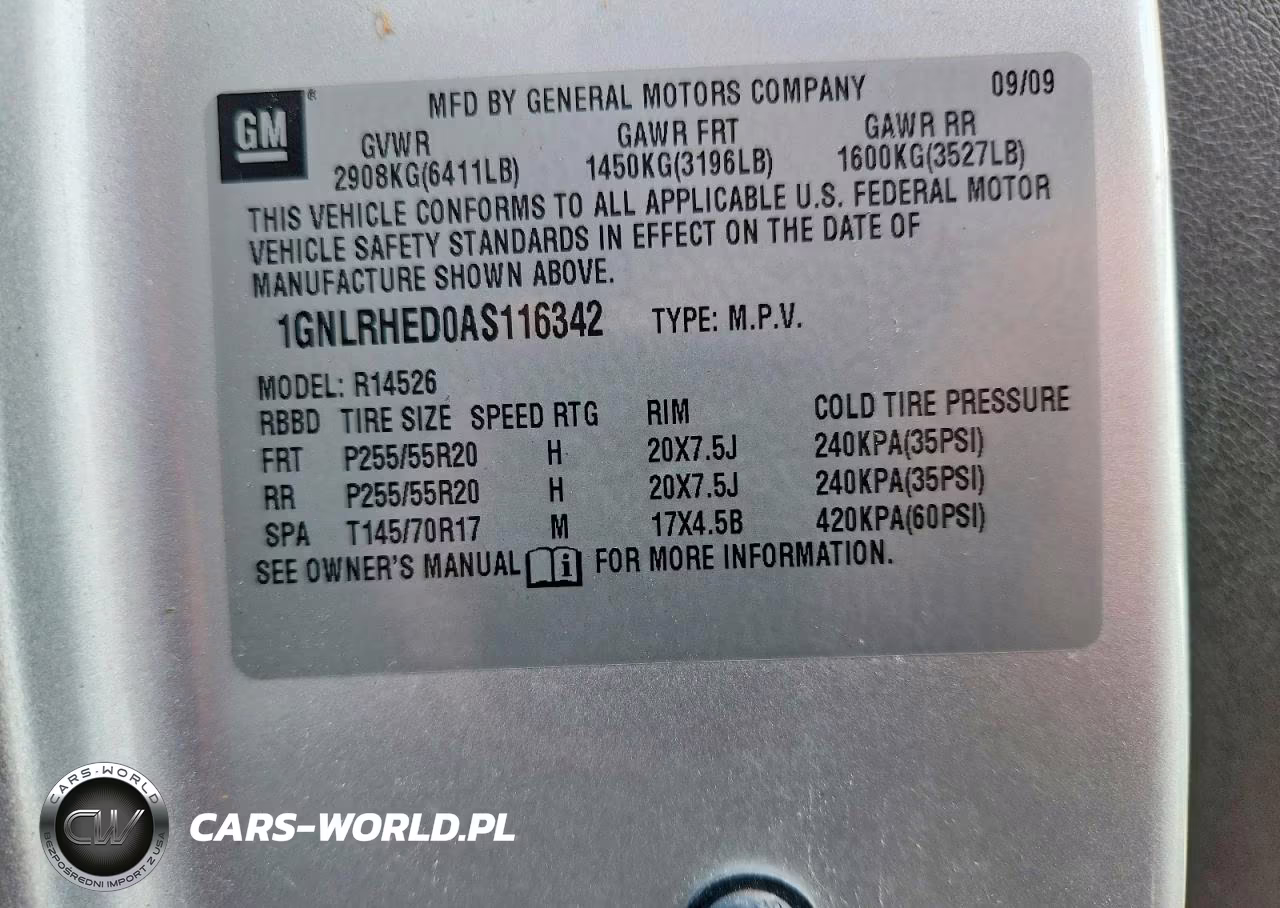 2010 Chevrolet Traverse Ltz VIN:1GNLRHED0AS116342 - 13