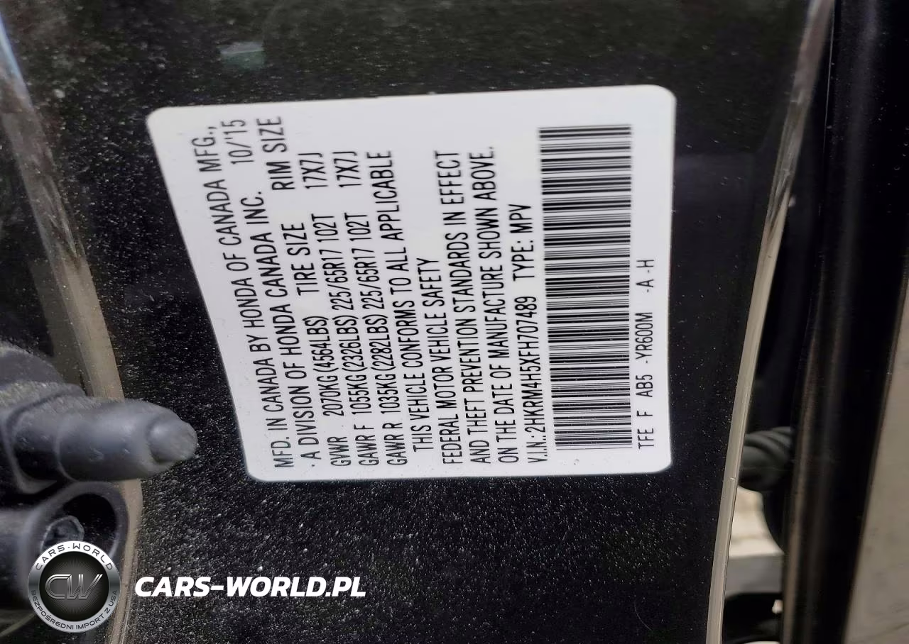 2015 Honda Cr-V Ex VIN:2HKRM4H5XFH707489 - 12