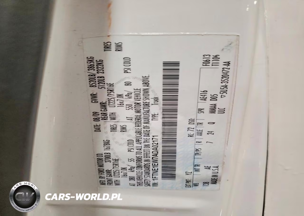 2010 Ford Econoline E150 Van VIN:1FTNE1EW7ADA02171 - 13