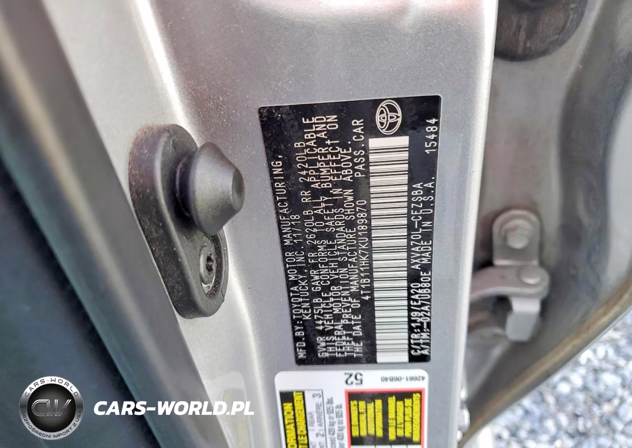 2019 Toyota Camry Se VIN:4T1B11HK7KU189870 - 12