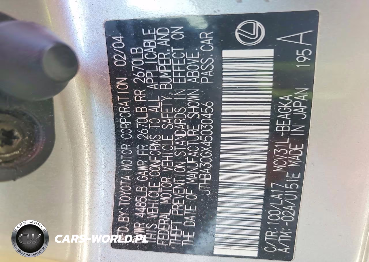 2004 Lexus Es 330 VIN:JTHBA30GX45030456 - 13