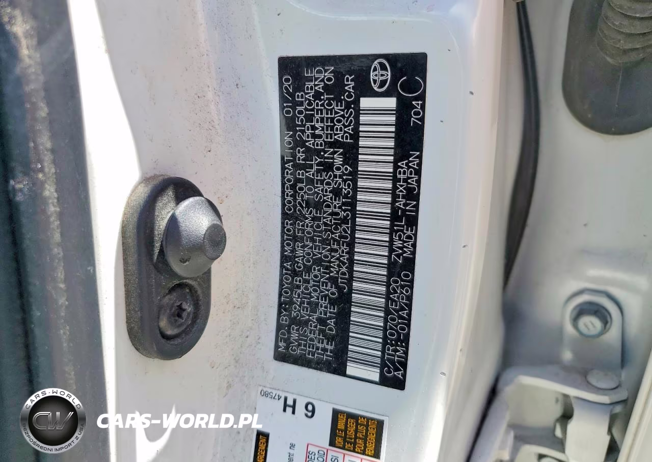 2020 Toyota Prius Xle VIN:JTDKARFU2L3113519 - 12