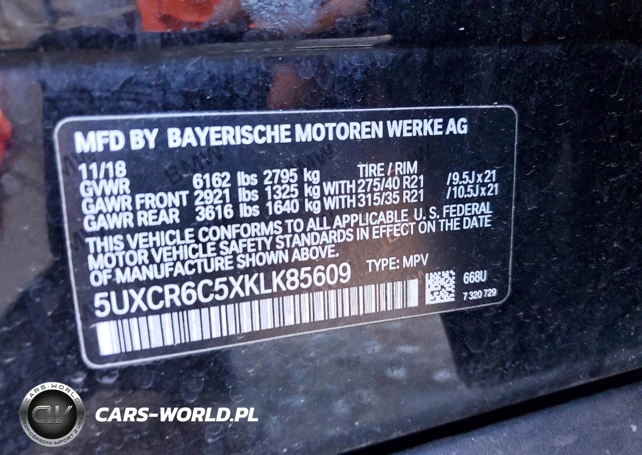 2019 BMW X5 xDrive40I VIN:5UXCR6C5XKLK85609 - 12