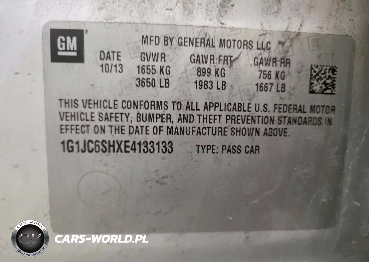2014 Chevrolet Sonic Lt VIN:1G1JC6SHXE4133133 - 12
