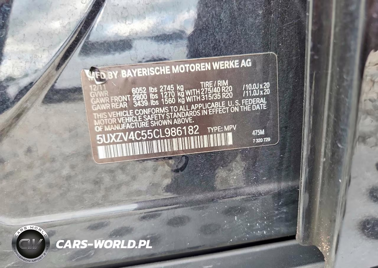 2012 BMW X5 xDrive35I VIN:5UXZV4C55CL986182 - 13