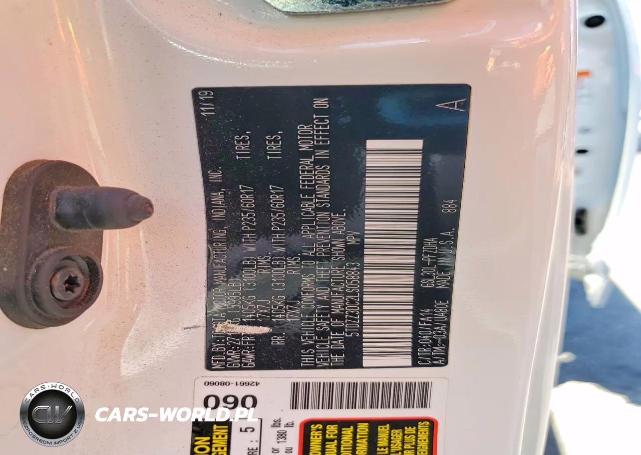 2020 Toyota Sienna L VIN:5TDZZ3DC2LS058843 - 14