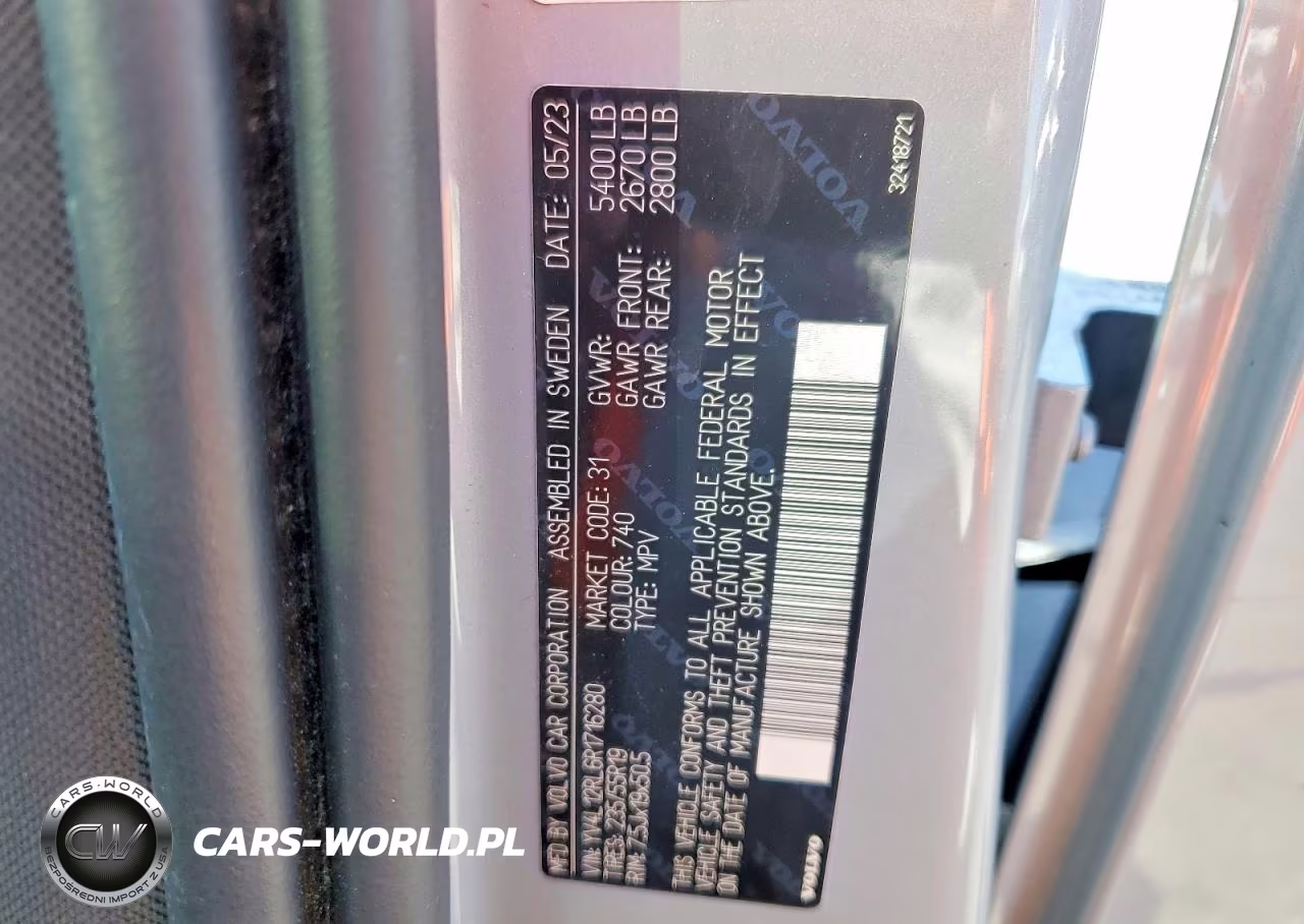 2024 Volvo Xc60 Plus VIN:YV4L12RL6R1716280 - 14