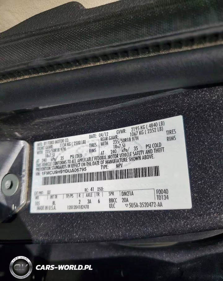 2013 Ford Escape Sel VIN:1FMCU9H91DUA06795 - 12