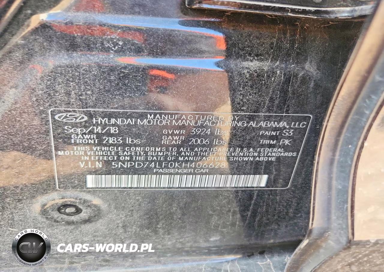 2019 Hyundai Elantra Se VIN:5NPD74LF0KH406628 - 12
