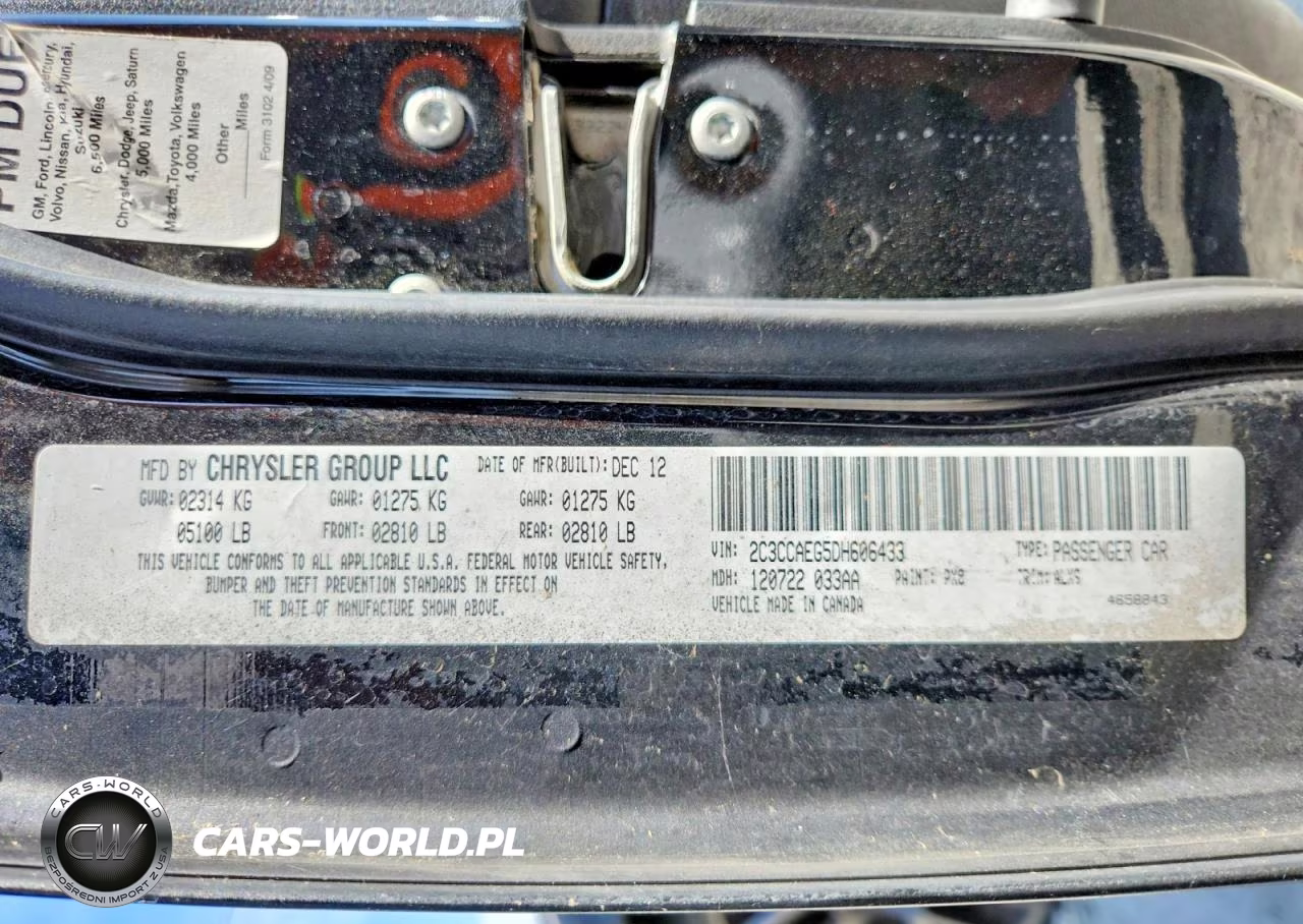 2013 Chrysler 300C VIN:2C3CCAEG5DH606433 - 12