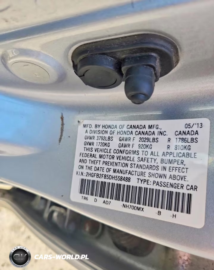 2013 Honda Civic Ex VIN:2HGFB2F85DH558488 - 13