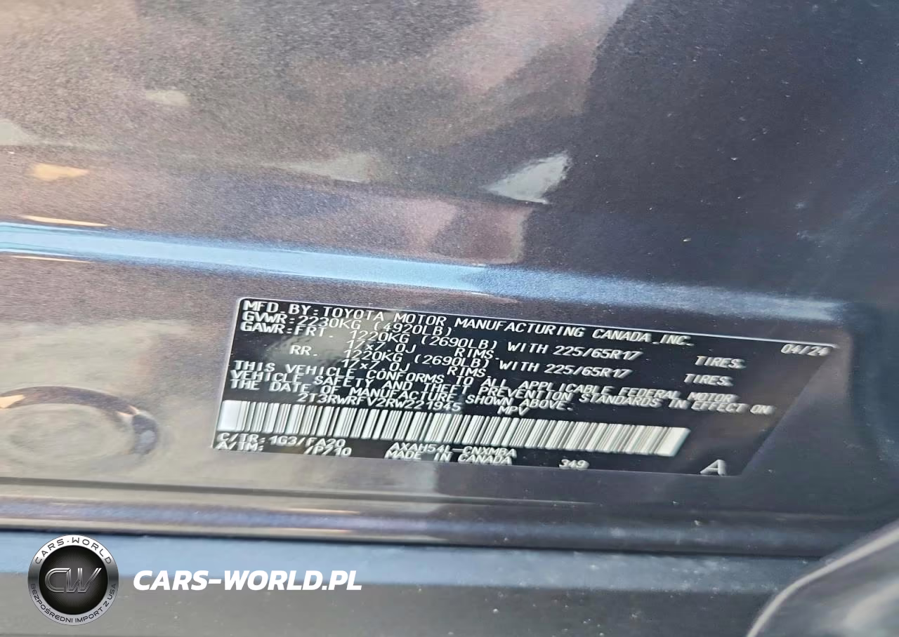 2024 Toyota Rav4 Hybrid Xle VIN:2T3RWRFV2RW221945 - 13