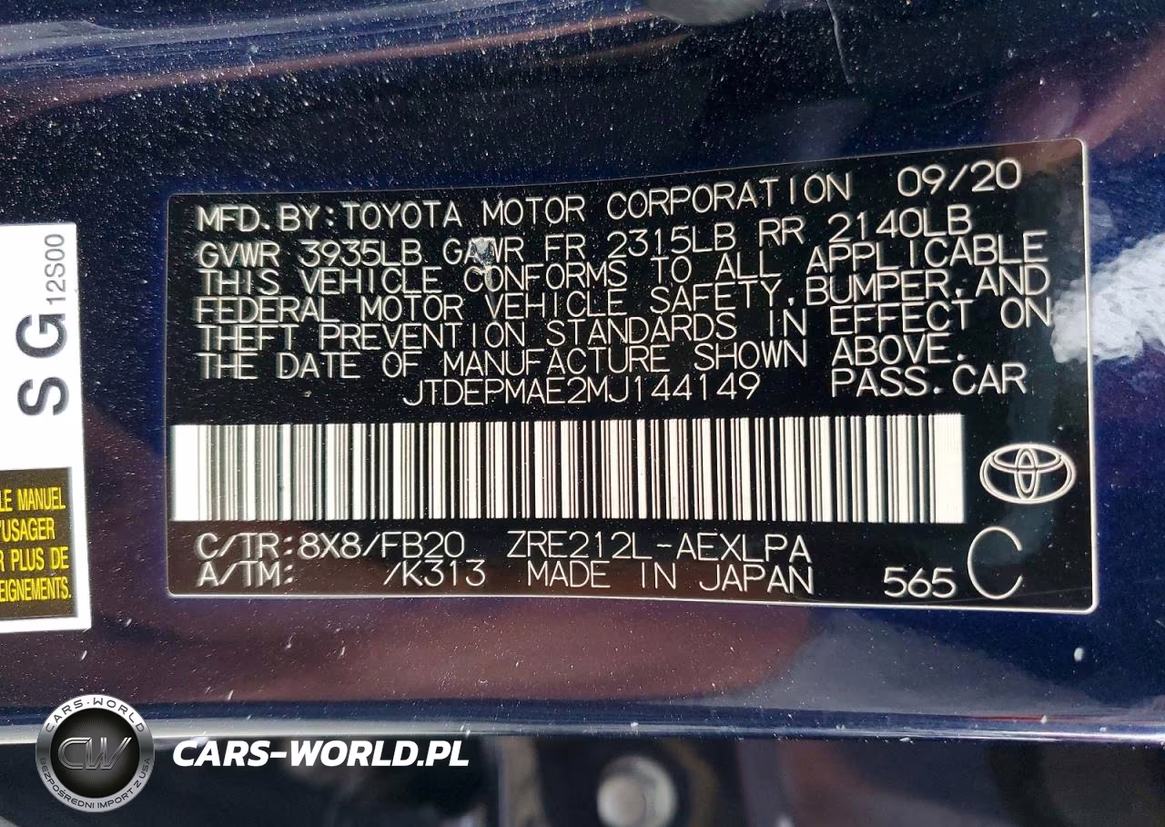 2021 Toyota Corolla Le VIN:JTDEPMAE2MJ144149 - 13