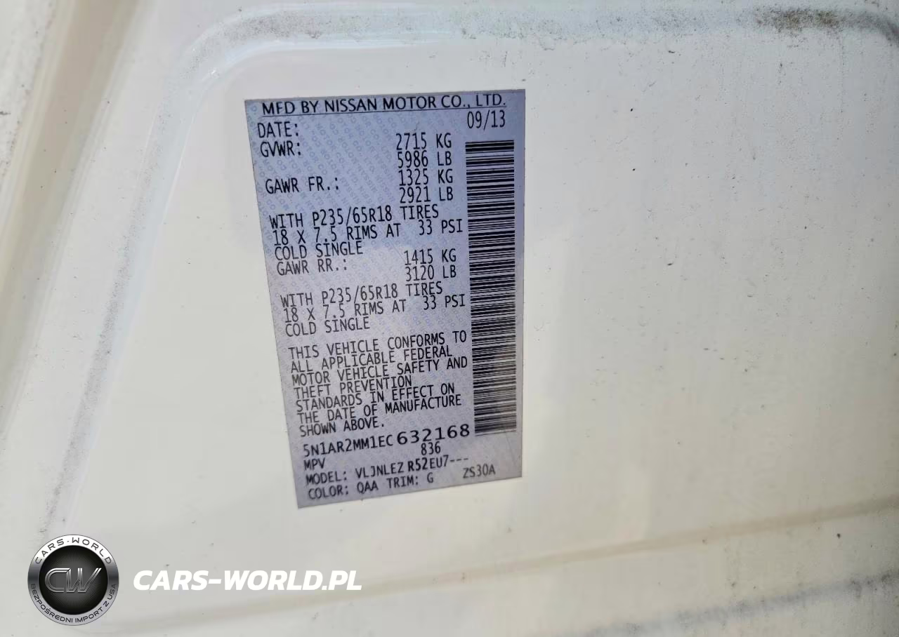 2014 Nissan Pathfinder Sv VIN:5N1AR2MM1EC632168 - 13