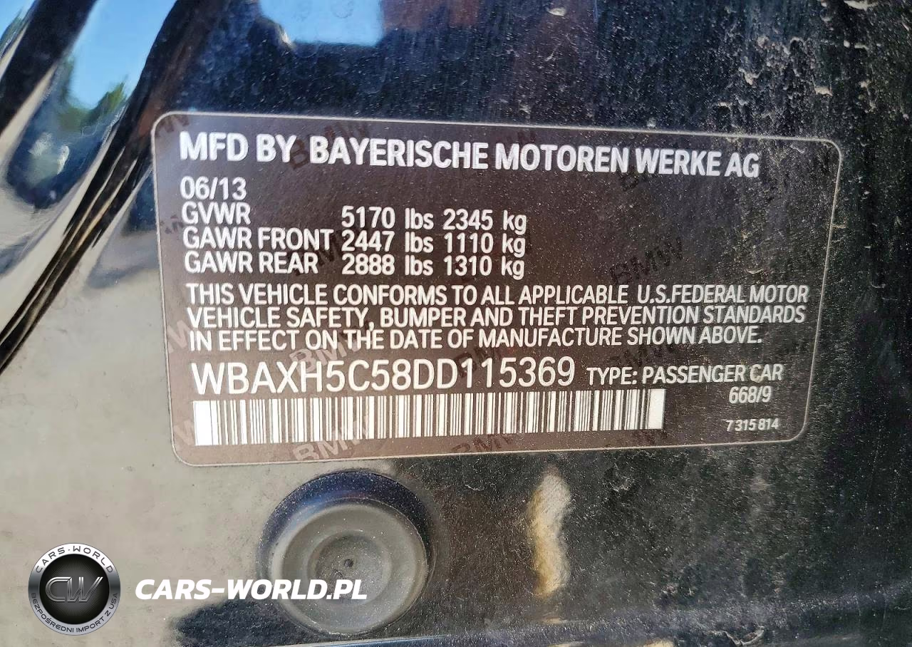 2013 BMW 528 Xi VIN:WBAXH5C58DD115369 - 12