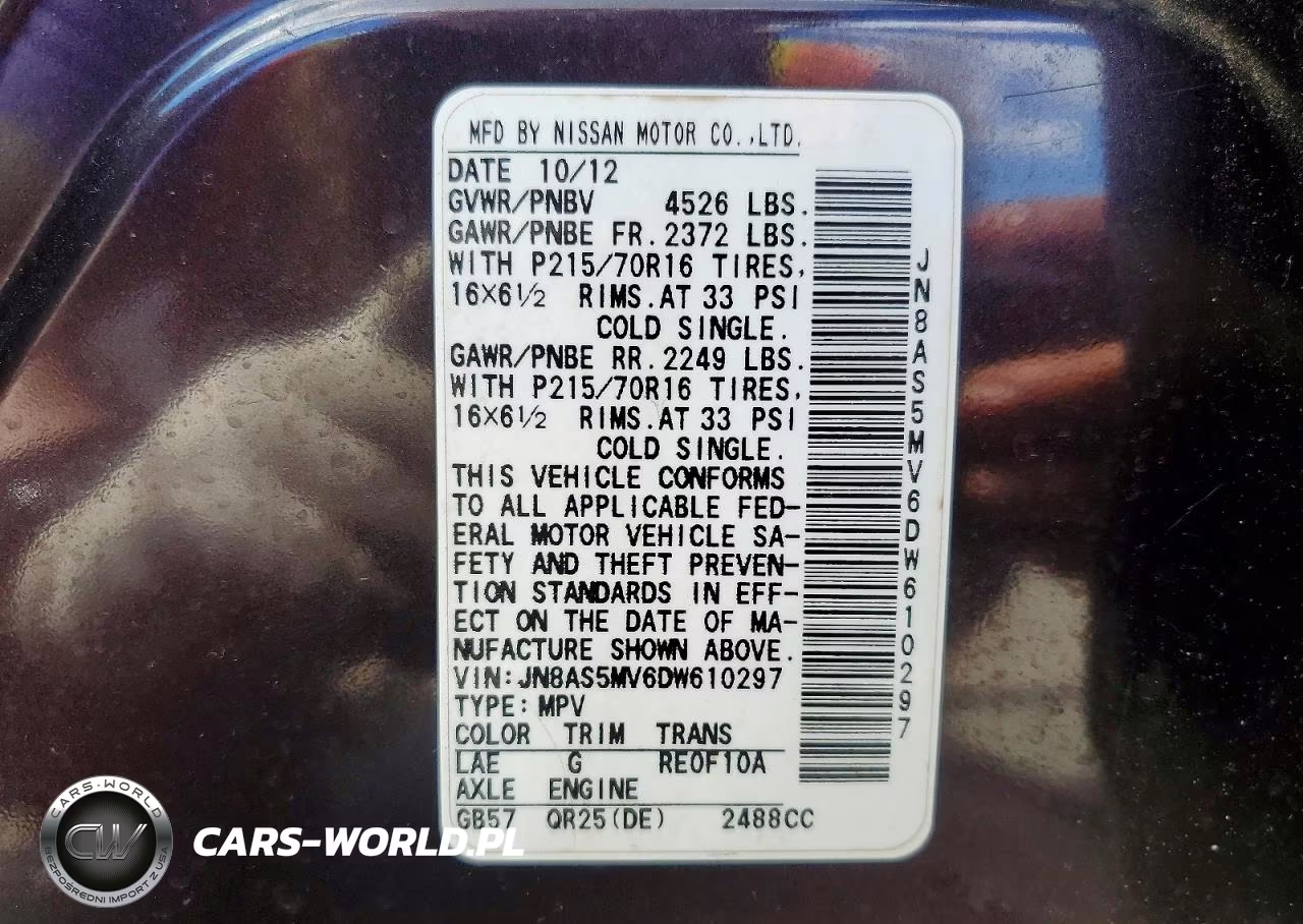 2013 Nissan Rogue S VIN:JN8AS5MV6DW610297 - 13