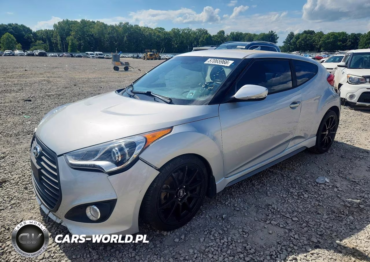 2016 Hyundai Veloster Turbo VIN:KMHTC6AEXGU302640 - 1