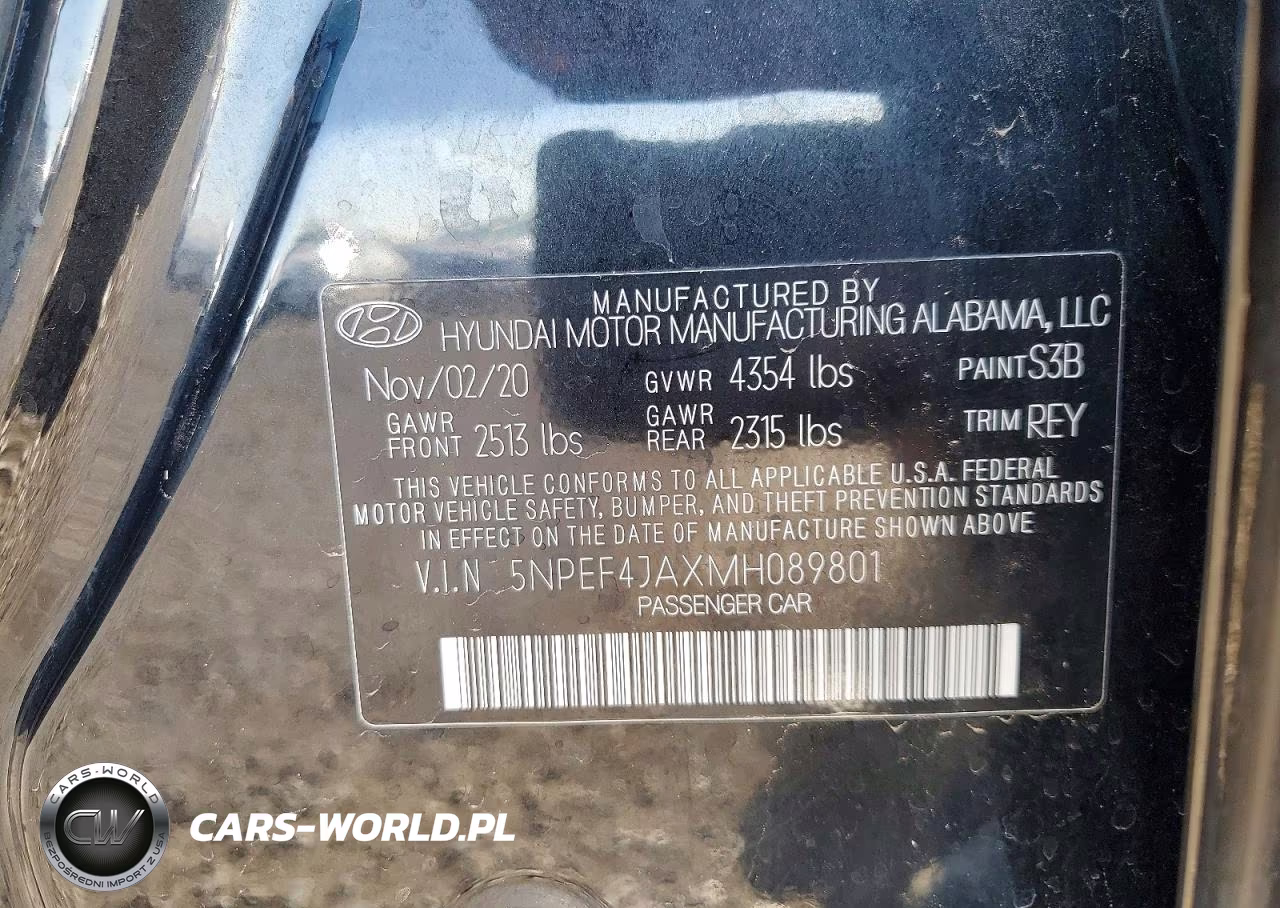 2021 Hyundai Sonata Sel VIN:5NPEF4JAXMH089801 - 12