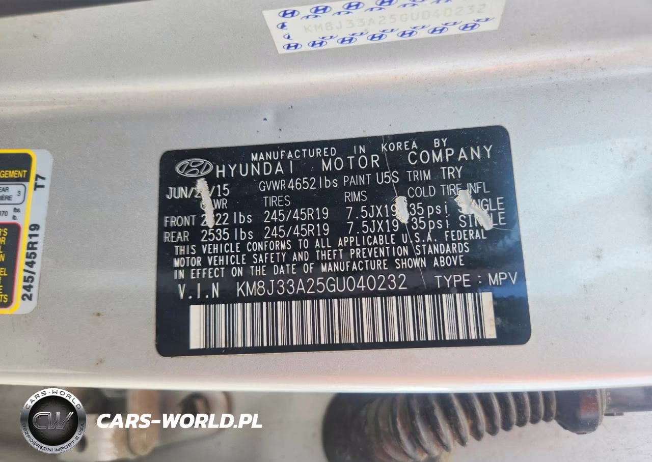 2016 Hyundai Tucson Limited VIN:KM8J33A25GU040232 - 12