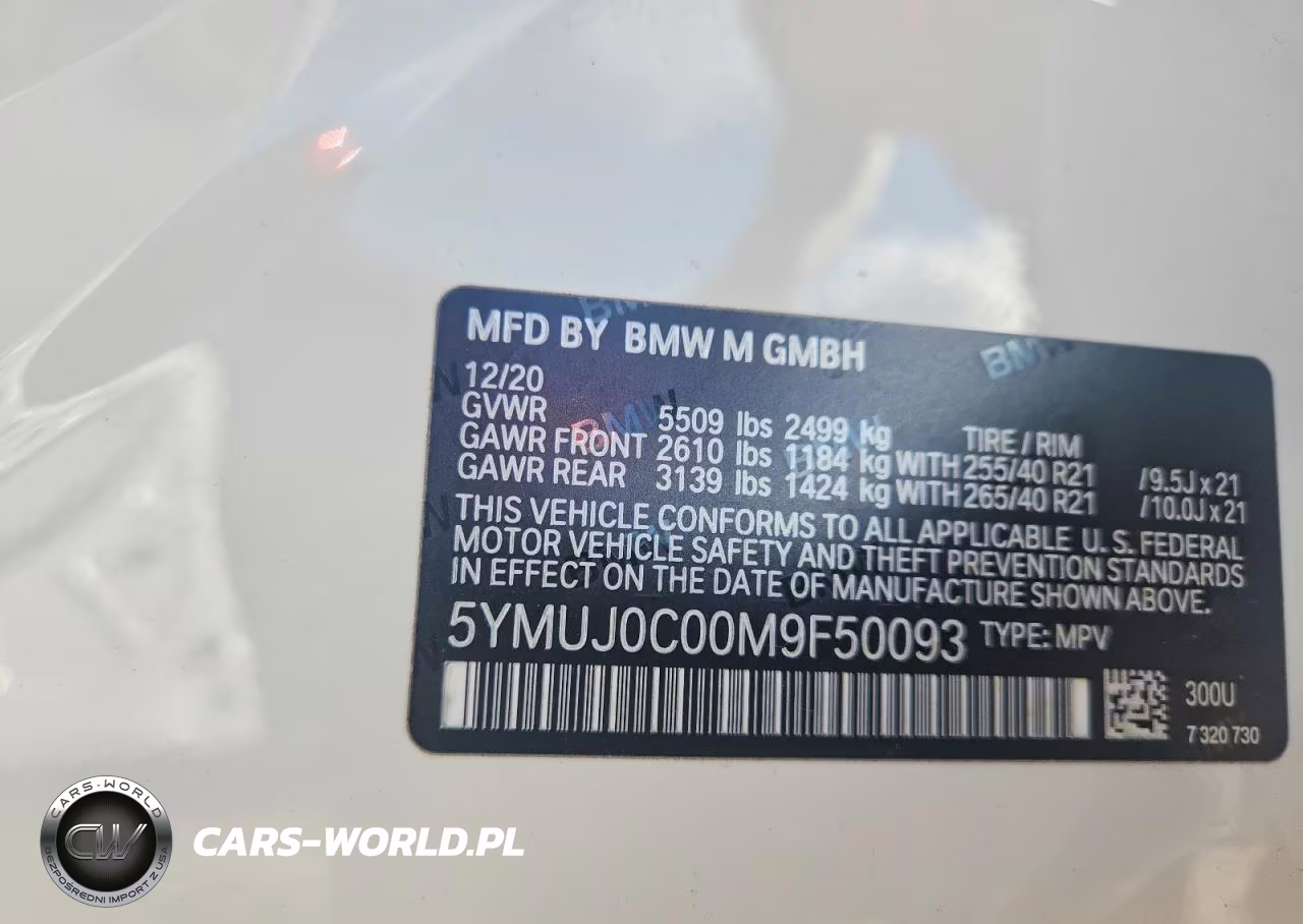 2021 BMW X4 M Competition VIN:5YMUJ0C00M9F50093 - 13