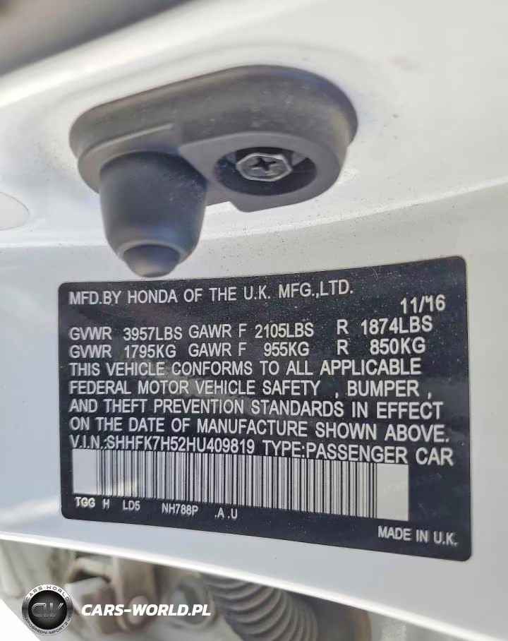 2017 Honda Civic Ex VIN:SHHFK7H52HU409819 - 12