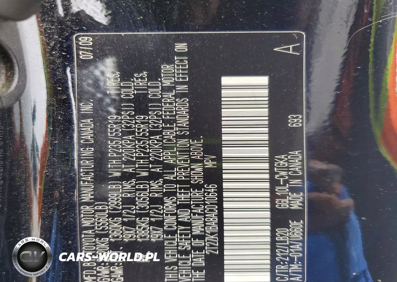 2010 Lexus Rx 350 VIN:2T2ZK1BA8AC010646 - 13