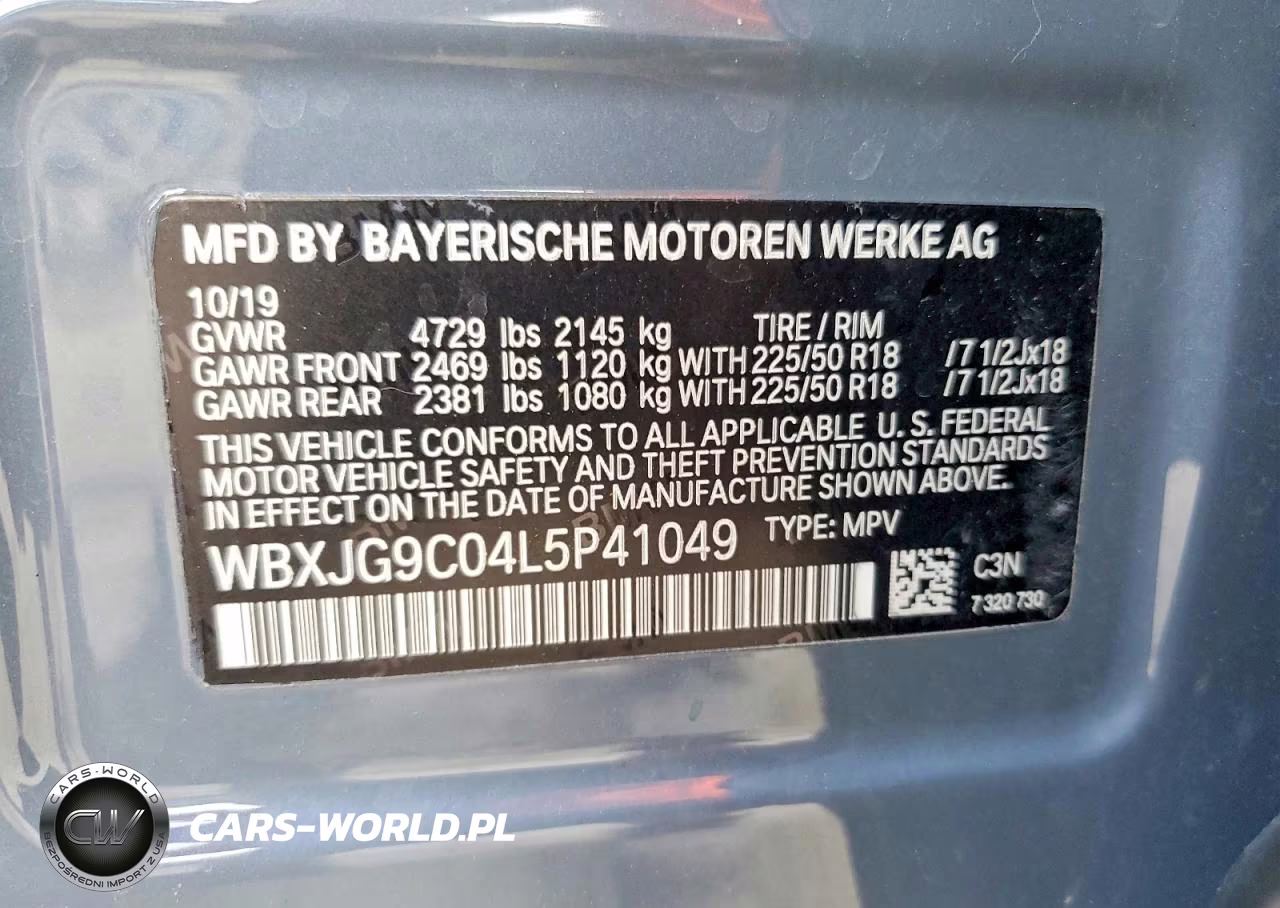2020 BMW X1 xDrive28I VIN:WBXJG9C04L5P41049 - 13