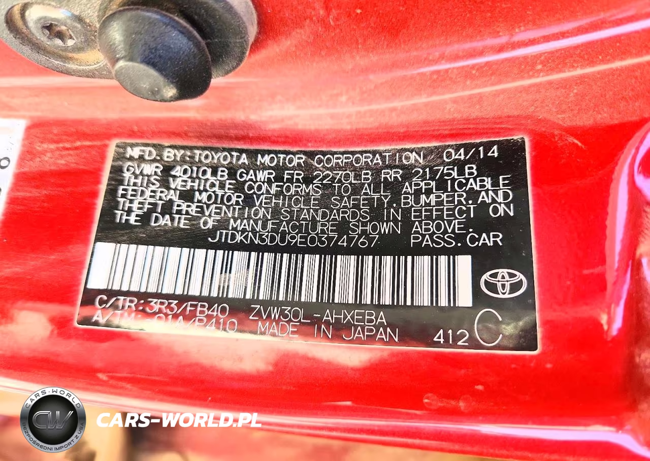 2014 Toyota Prius Two VIN:JTDKN3DU9E0374767 - 12