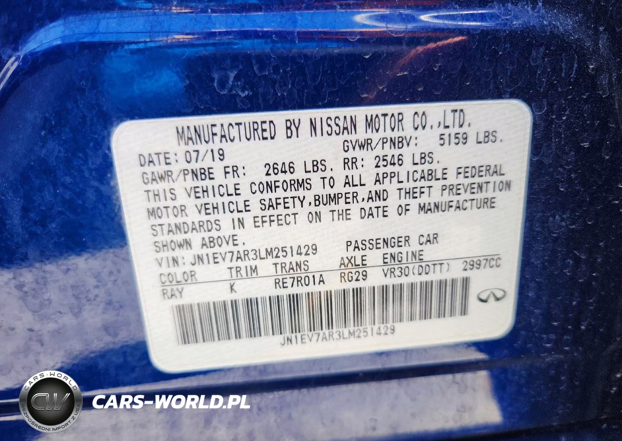 2020 Infiniti Q50 3.0T Sport VIN:JN1EV7AR3LM251429 - 12