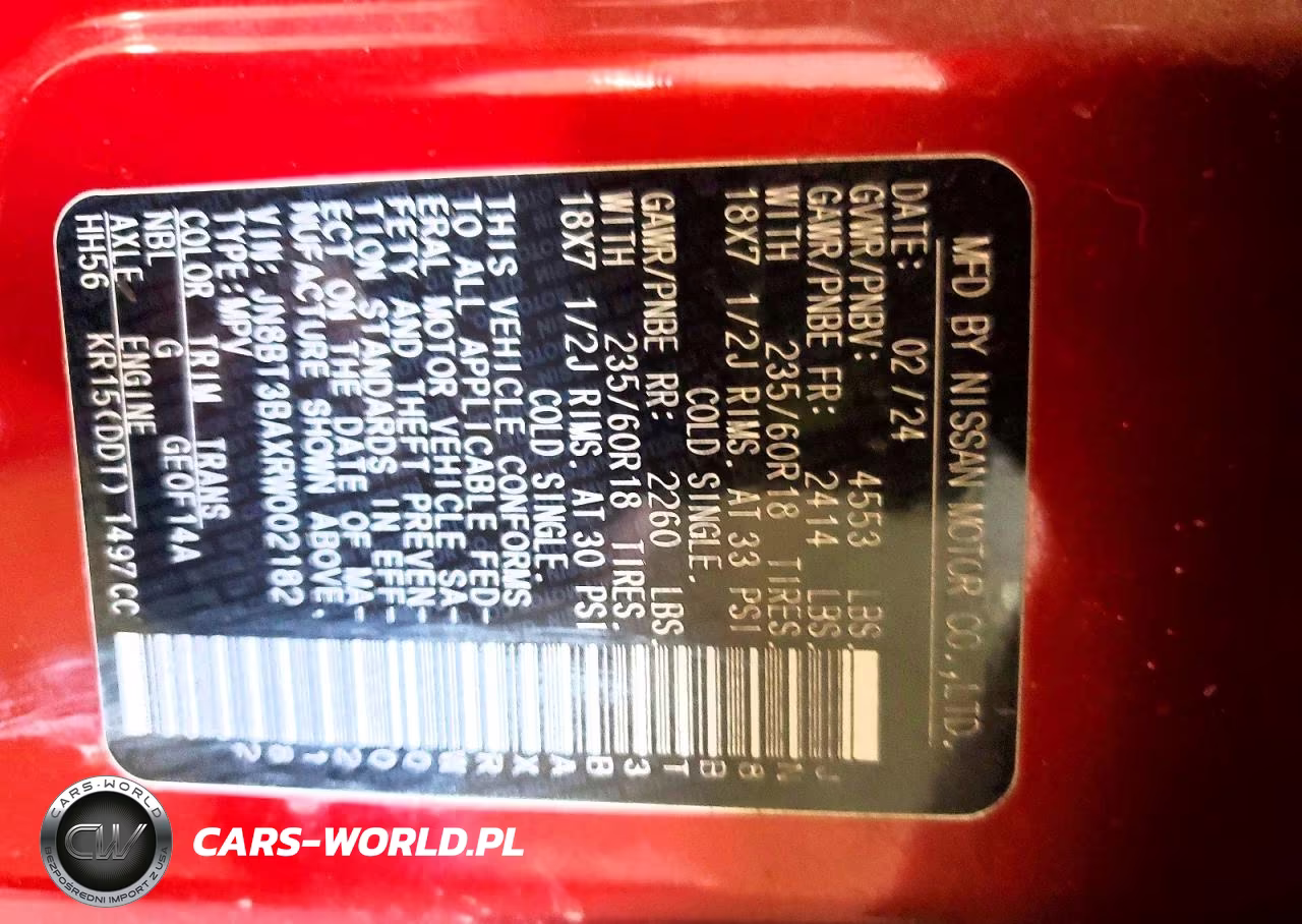 2024 Nissan Rogue Sv VIN:JN8BT3BAXRW002182 - 14