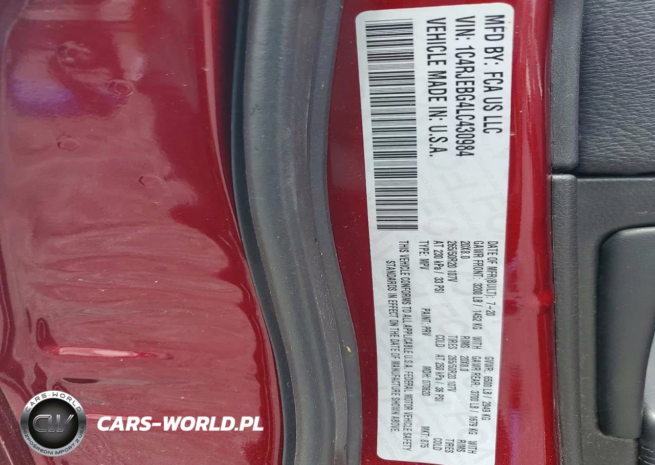 2020 Jeep Grand Cherokee Limited VIN:1C4RJEBG4LC430984 - 13