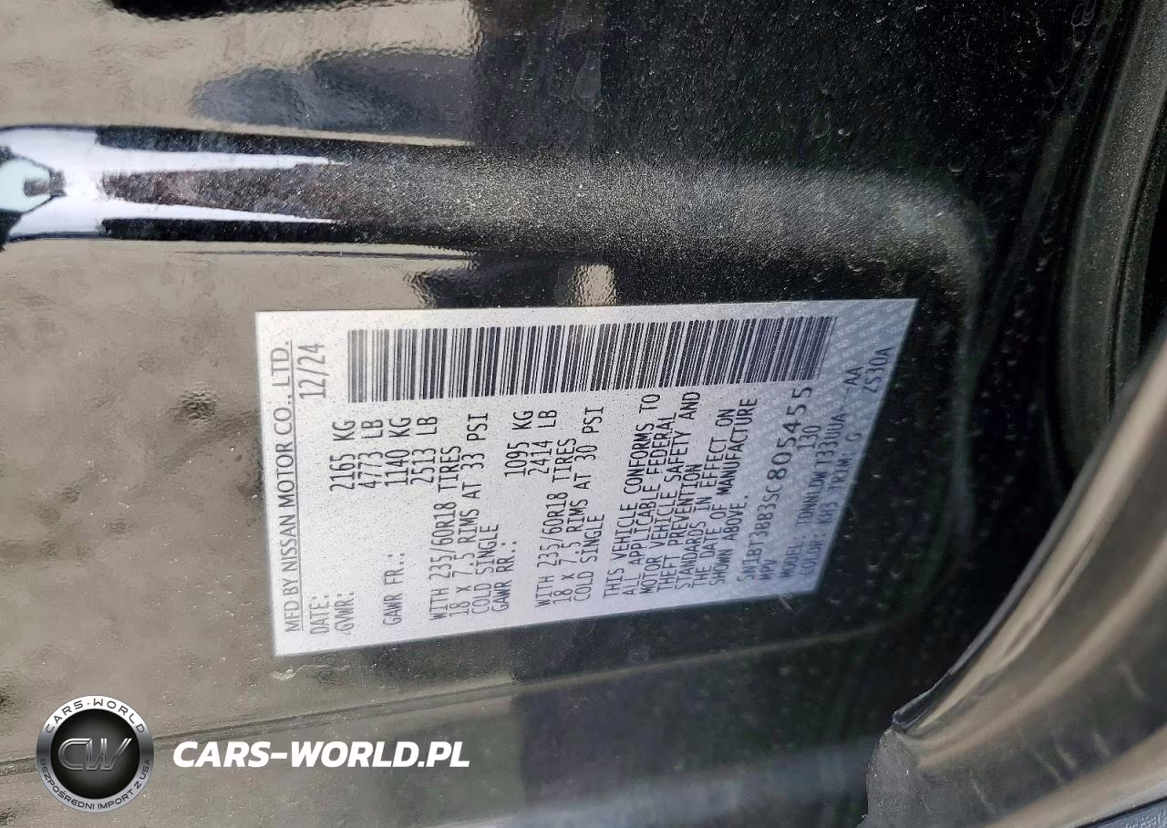 2025 Nissan Rogue Sv VIN:5N1BT3BB3SC805455 - 14