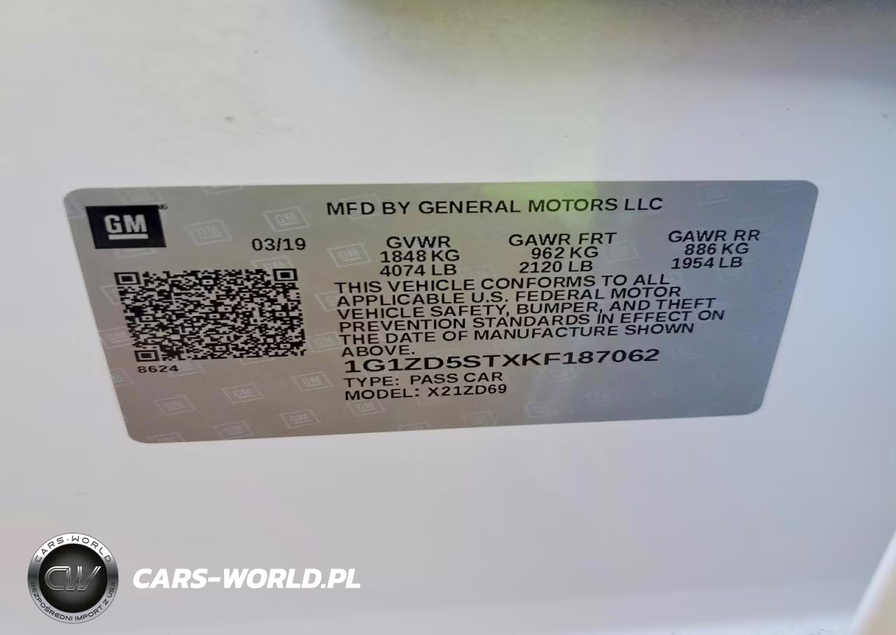 2019 Chevrolet Malibu Lt VIN:1G1ZD5STXKF187062 - 12