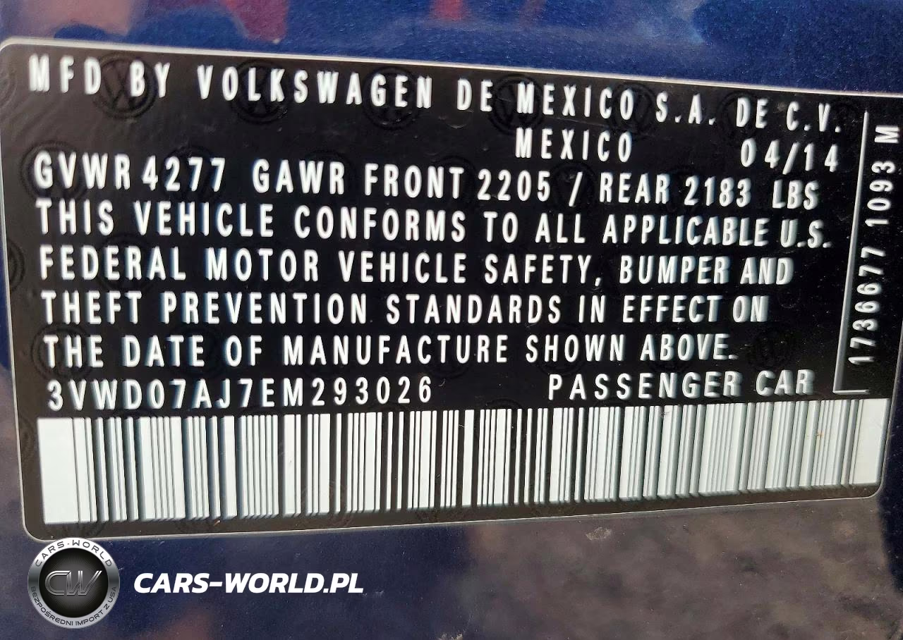 2014 Volkswagen Jetta Se VIN:3VWD07AJ7EM293026 - 12