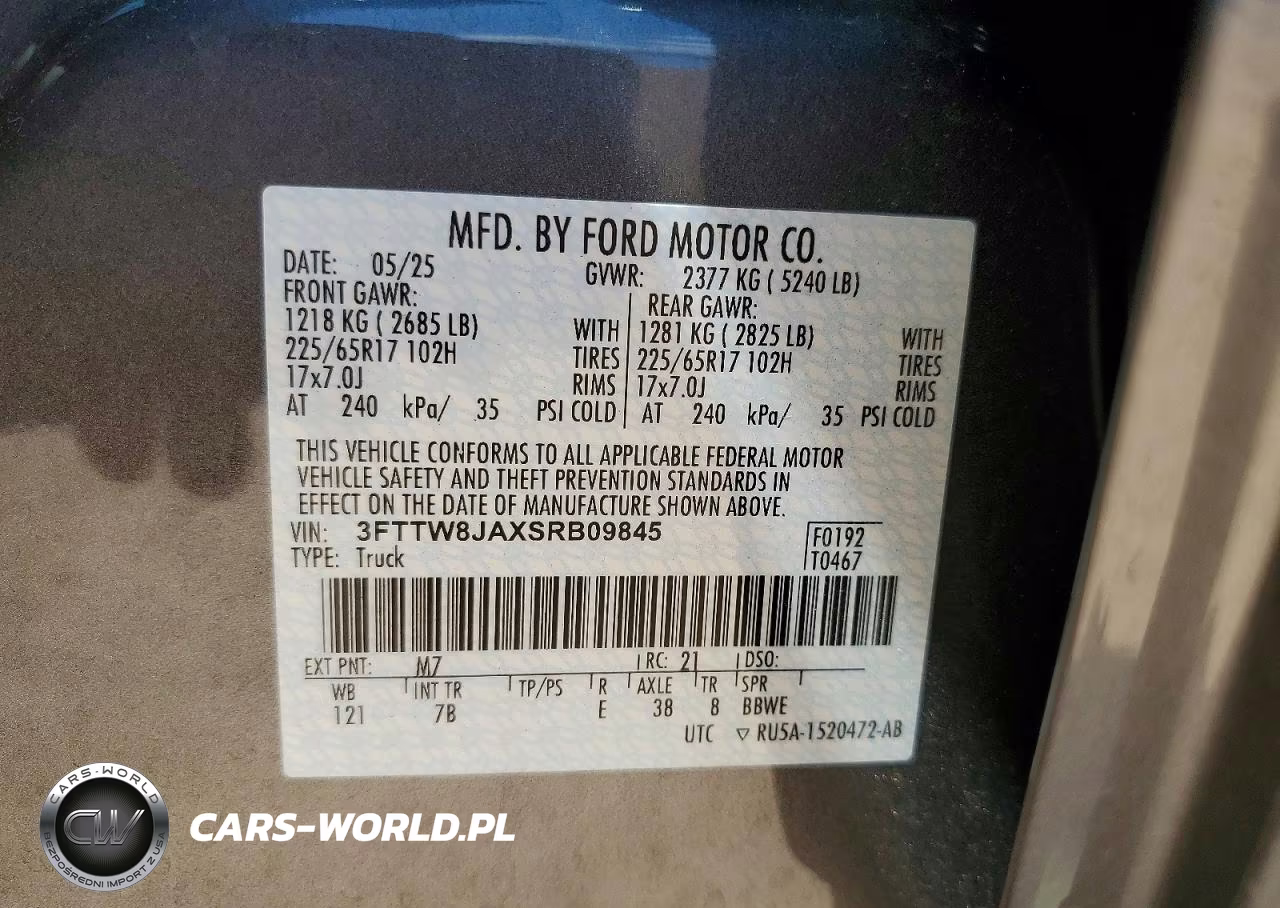 2025 Ford Maverick Xlt VIN:3FTTW8JAXSRB09845 - 12