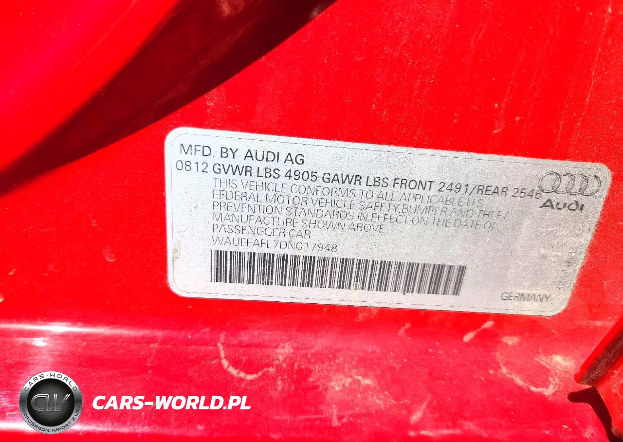 2013 Audi A4 Premium Plus VIN:WAUFFAFL7DN017948 - 12