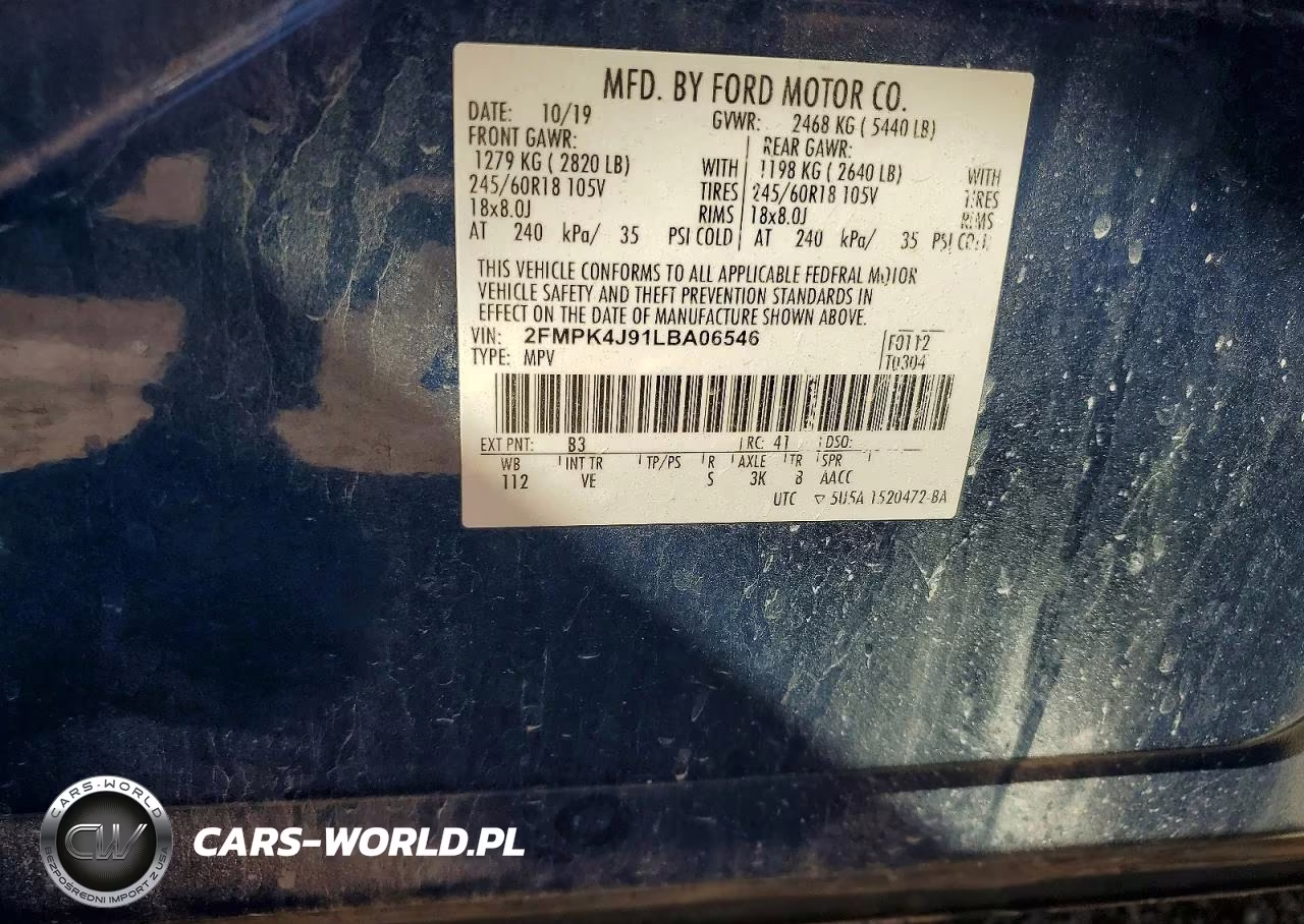 2020 Ford Edge Sel VIN:2FMPK4J91LBA06546 - 13