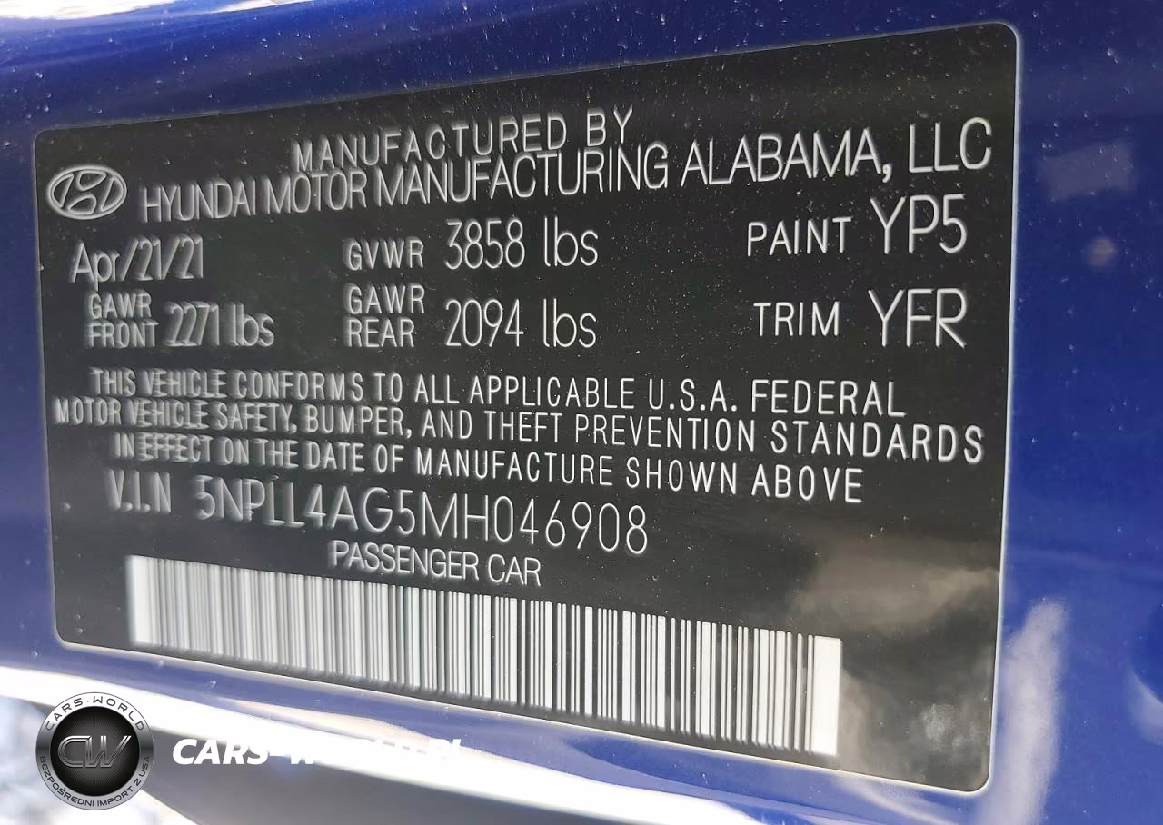 2021 Hyundai Elantra Se VIN:5NPLL4AG5MH046908 - 12