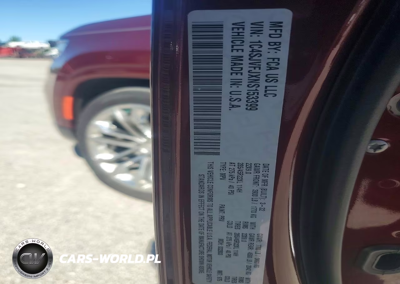 2022 Jeep Grand Wagoneer Series Ii VIN:1C4SJVFJXNS153399 - 12