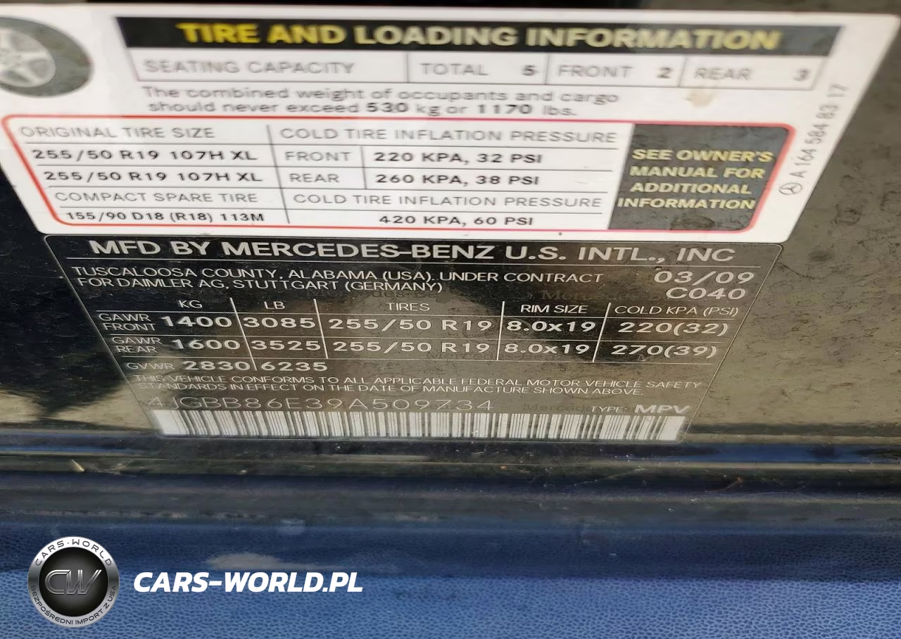 2009 Mercedes-Benz Ml 350 VIN:4JGBB86E39A509734 - 13