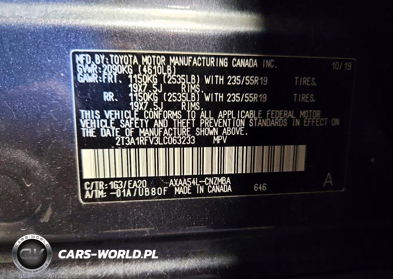 2020 Toyota Rav4 Xle Premium VIN:2T3A1RFV3LC063233 - 12