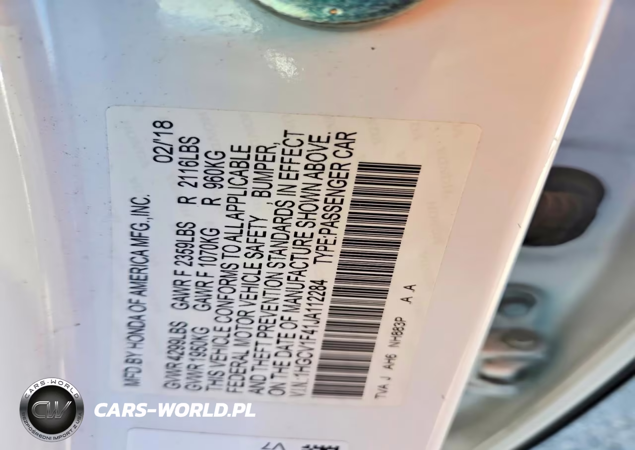2018 Honda Accord Ex VIN:1HGCV1F41JA112284 - 12
