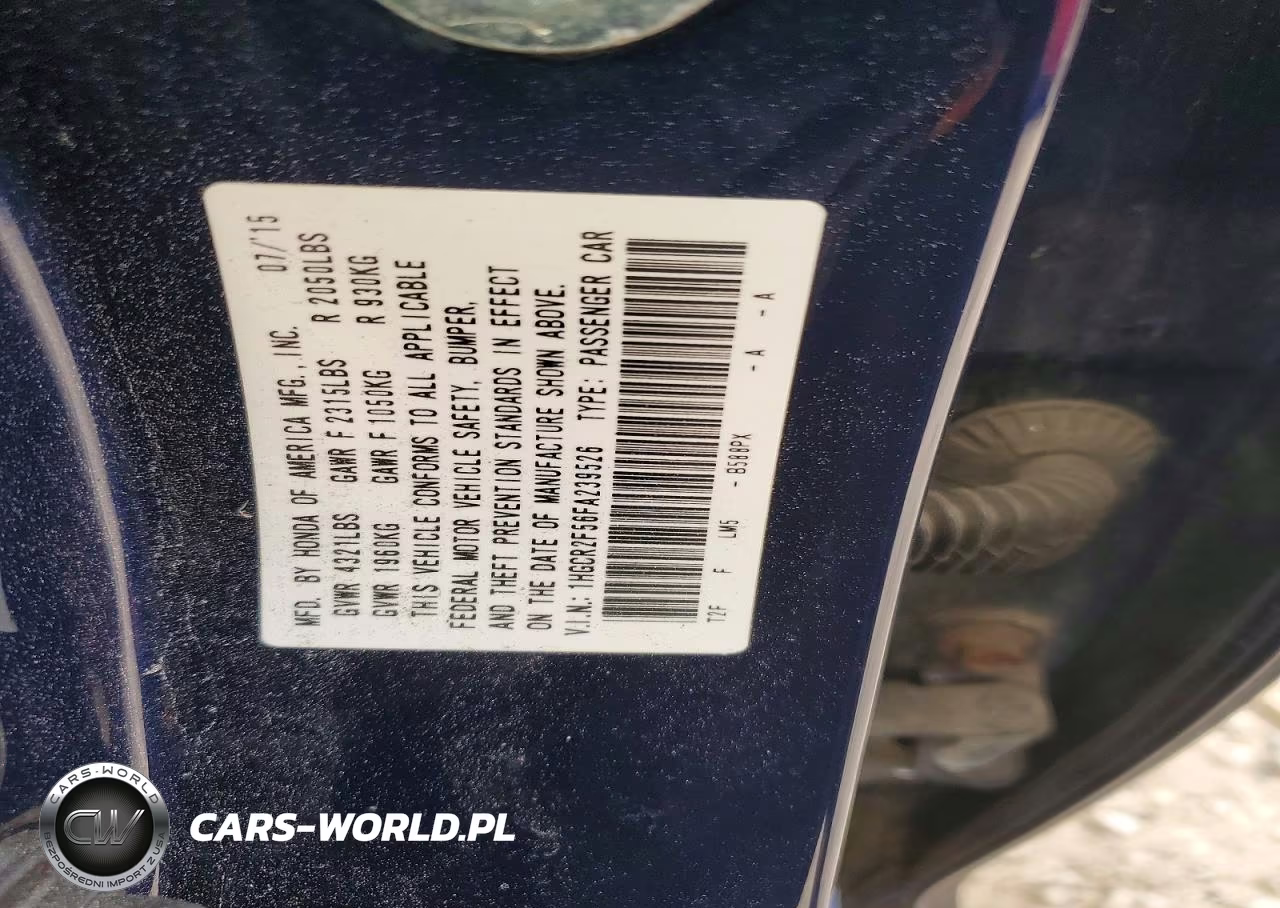 2015 Honda Accord Sport VIN:1HGCR2F56FA239526 - 12